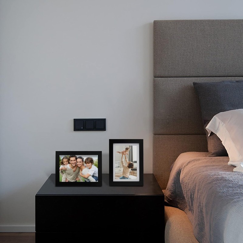 Egofine 5x7 Picture Frame Made of Solid Wood, Display Pictures