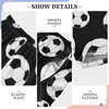 Boys Pajama Pants Traditional Black White Soccer Ball Elastic Waist