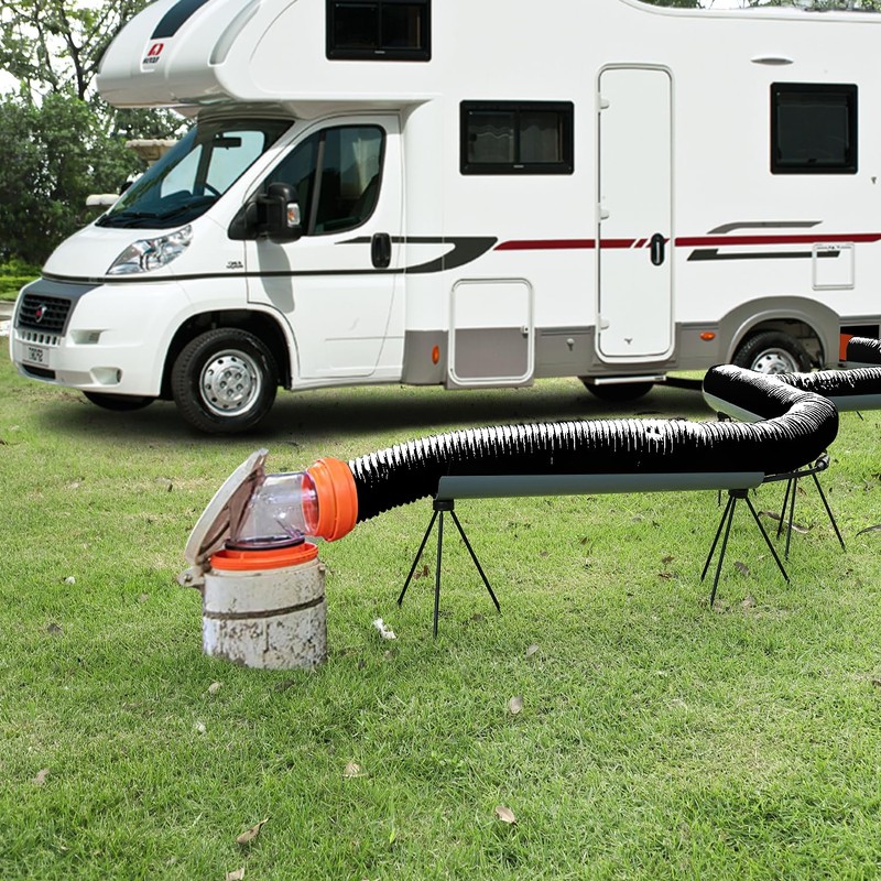 H&G Lifestyles Heated Sewer Hose Support for RV, Stainless Steel