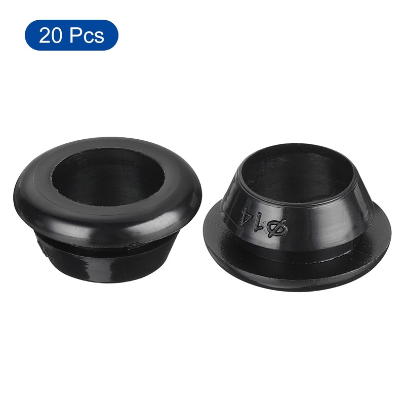 sourcing map 20Pcs Rubber Grommets 14mm Mount Dia, for 12mm