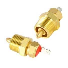 Klanata Coolant Fan Switch, Engine Cooling Fan Switch, Fan Temperature Switch 3/8", 185 to 175 Degree Electric Engine Radiator Fan Sensor Switch for 10" 12" 14" 16" Fan (with Pipe Thread)