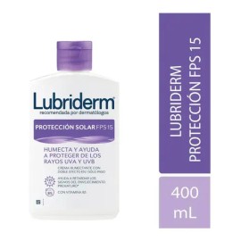 Lubriderm UV-15 Protección Solar  Moisturizing Sunscreen Lotion SPF 15, 400ml                                                                         