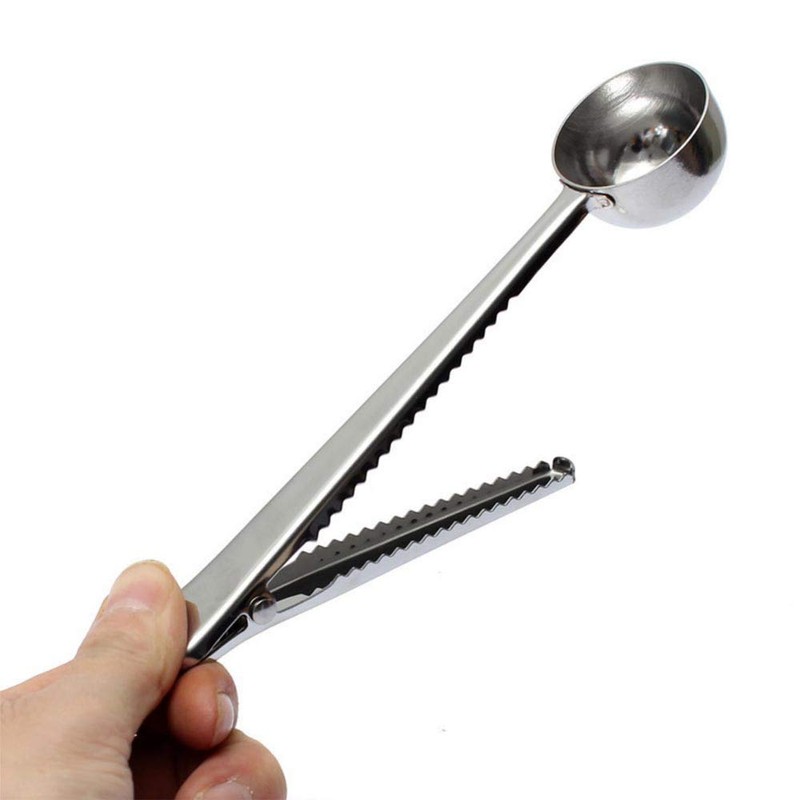7Inch Coffee Scoop with Bag Clip,Coffee Spoon Measuring,for Ground Coffee