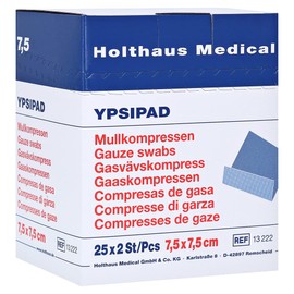 Ypsipad Gauze Compresses 7.5 x 7.5 cm Sterile 8-Ply Pack of 25