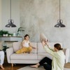 SESIMENT Black and Silver Pendant Light 12.5 inches 3 Packs,