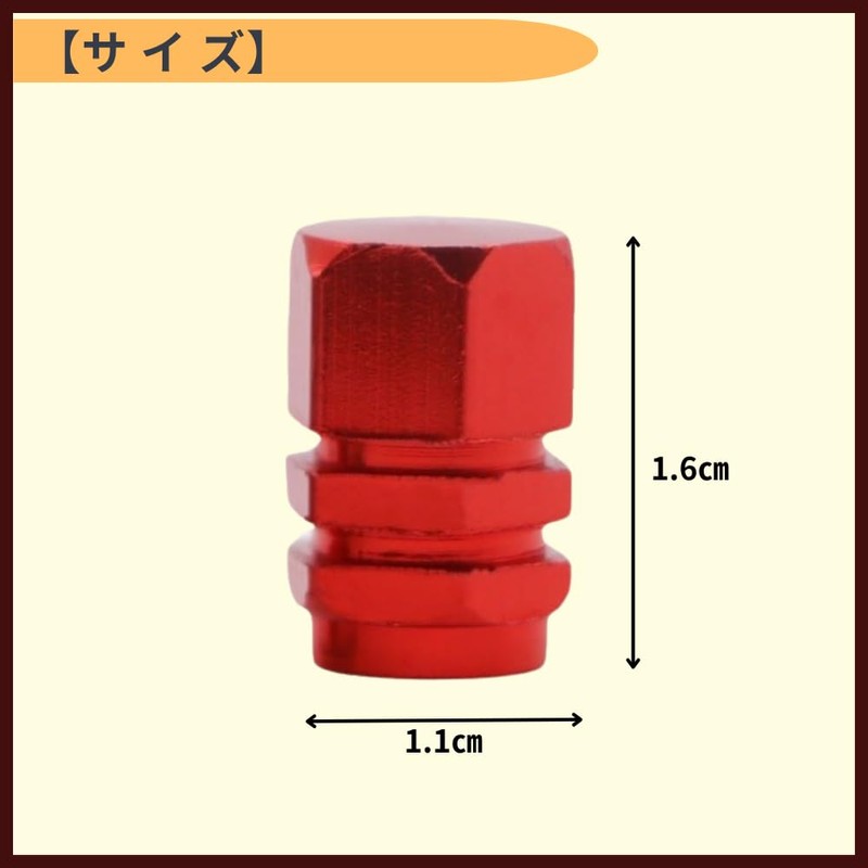 ideamall Valve Caps Tire Air Valve Car Aluminum Alloy Hexagon