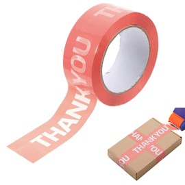 RICISUNG Packing Tape, Thank You Tape, OPP, Packaging, Shipping Tape, 1.8 inches (45 mm) Width x 392.4 ft (100 m), 1 Roll