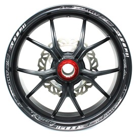 Finest Folia 18 Teiliges Felgenrandaufkleber Neon Line Felgendesign inkl. Felgenbettaufkleber Komplett-Set -Finest Folia passend fr 17 Zoll & 16"18"19" Felgen Motorrad Auto Fahrrad MR003 (Silber Metallic, Matt)