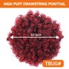 MKJVEN Large Afro Puff Drawstring Ponytail for Black Women Burgundy