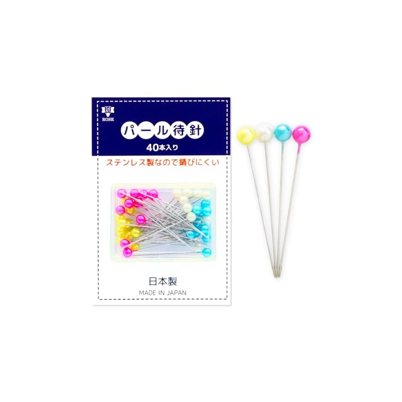 ROSE Pearl Waiting Needle, Stainless Steel, Made in Japan, Pearl