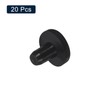 sourcing map 20 Pieces Black Rubber Stopper, J5 Waterproof Plug