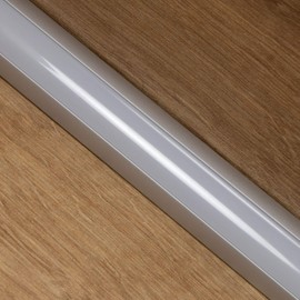 Gedotec Angle Profile Aluminium LED Corner Profile Aluminium Profile Strip for LED Strips – Stripes Length 2000 mm Silver Anodised Aluminium Profile with Milky Disc 1 Piece – Angled Construction