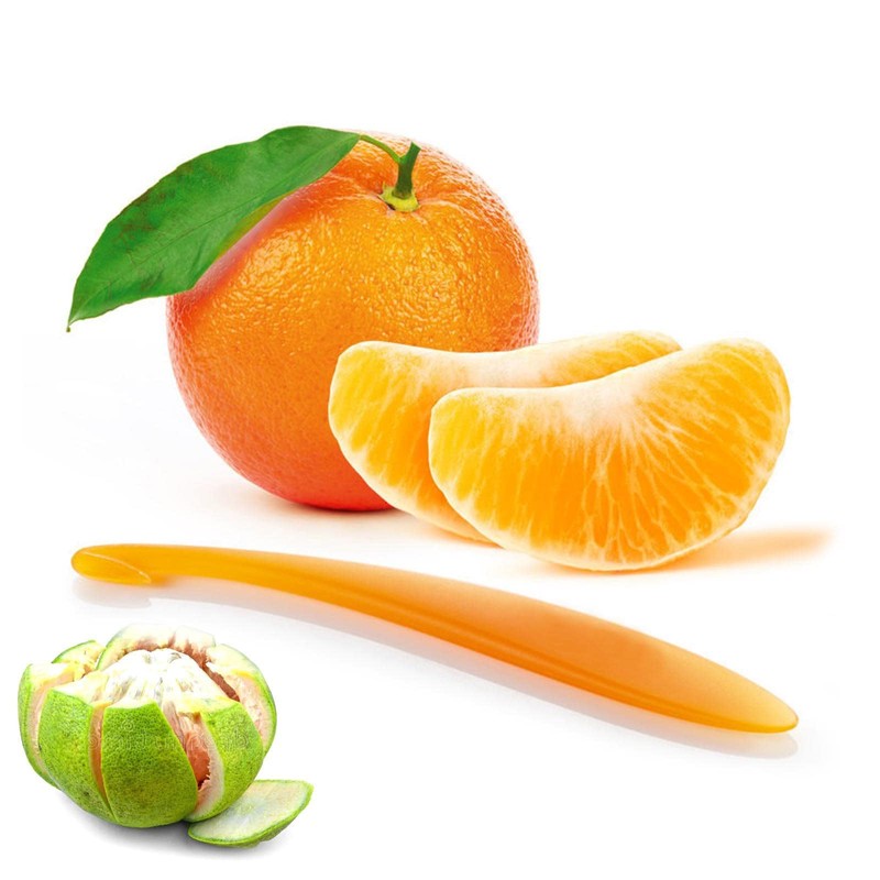 1PCS Plastic Orange Peeler, Long-Handle Orange Peeler Tool Orange, Orange