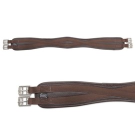 ANTI-CHAFE CONTOUR GIRTH HORSE TACK SADDLE STRAP [BROWN] [40"]