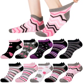 Jeasona 10/12 Pairs of Funny Trainer Socks Women's 39-42 Cotton Colourful Socks Women's 39-42 Trainer Socks Women's Colourful Short Socks Women's Casual Unusual Funny, Multicoloured-1280