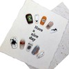 Short Coffin Press on Nails Handmade False Nails with Designs,