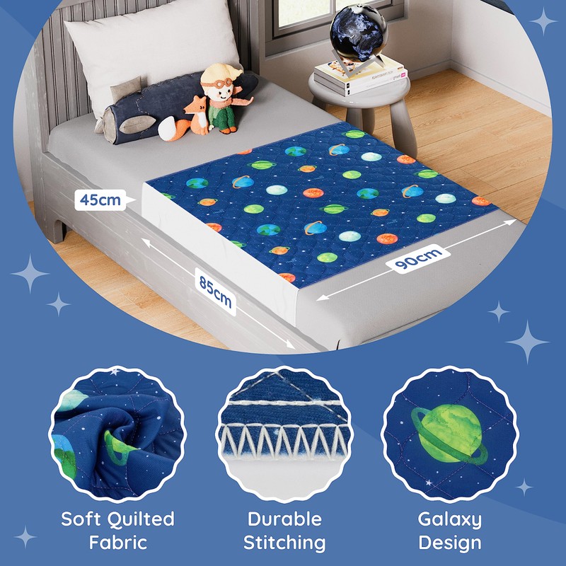 Potty training bed pad with tucks, mattress protector for 100%