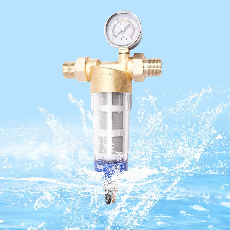 YIYIBYUS Spin Down Sediment Filters,3/4" Reusable Sediment Water Filter Spin