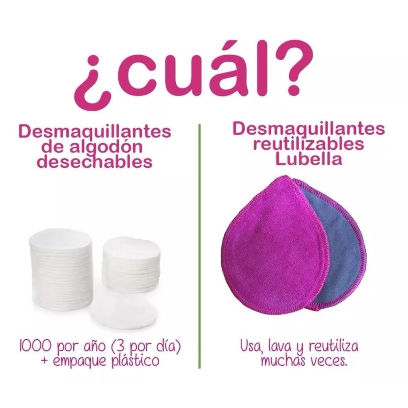 Lubella Toallitas Desmaquillantes De Tela Lubella (6 Piezas)