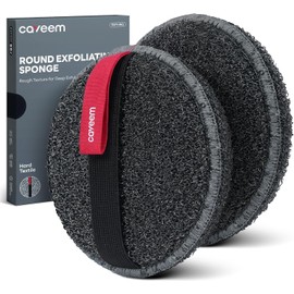 CAVEEM Esponja exfoliante corporal redonda Caveem, esponja exfoliante para ducha, exfoliante corporal para eliminar la piel muerta, esponja de baño y corporal, esponja exfoliante redonda para