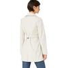 Sebby Collection Women's Soft Shell Trench Coat with Detachable Hood