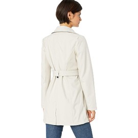 Sebby Collection Women's Soft Shell Trench Coat with Detachable Hood