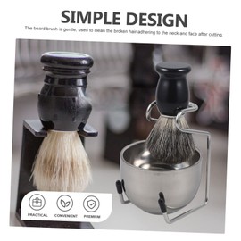 IWOWHERO Men's Shaving Set Shaving Brush Bowl Stand Barber Kit with Beard Combs Perfect for Home