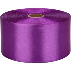 Nsilu 2 inch Purple Satin Ribbon 50 Yards Solid Fabric Ribbons Roll for Gift Wrapping, Satin Weddings,Flower Bouquet, Invitations,Sewing,Party Decorations, Holiday Decorating and More