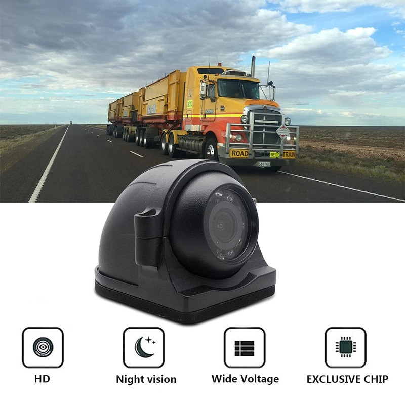 4PIN Side View Camera for Heavy Duty Truck RV 12IR