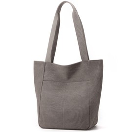 MAYMOONER Women's Large Canvas Bag Handbags Women's Casual Crossbody Shoulder Bag, D-grey