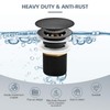 UZLEZ Brass Freestanding Tub Drain, Pop Up Freestanding Tub Drain