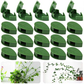 CRLLDPM Pack of 50 Leaf Shape Plant Clips, Climbing Plants Attachment Wall, Invisible Plant Clips, Climbing Plant Holder, Green