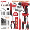 Hi-Spec 58pc Red 8V USB Electric Power Cordless Drill Driver