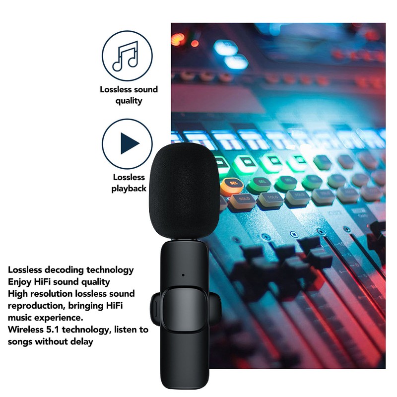 Wireless Lavalier Microphone Professional Plug and Play Noise Reduction Mini