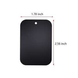 XSFOO Universal Metal Plate 4 Pack for Magnetic Phone Car Mount Holder Cradle with Adhesive (Compatible with Magnetic Mounts) -4Rectangle Black