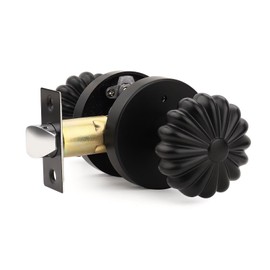 NIZADO 1 Pack Black Privacy Door Knob, Interior Door Lock for Bedroom and Bathroom