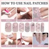 3D Nagelsticker, 2 Blatt 5D Stereoskopisch Selbstklebend Nail Art Sticker