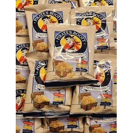 Pirates Snack, Aged White Cheddar Cheese Puffs, Gluten Free, Kids Snacks, 0.5 Oz individual bags with mystery item (20 Count)