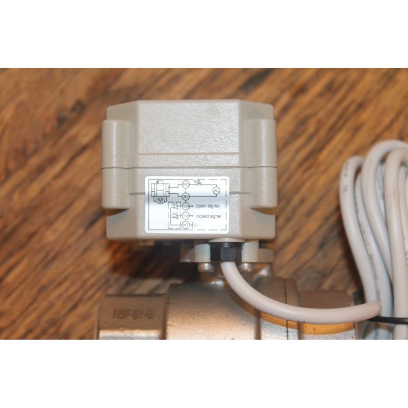 Tohne 1" Stainless Steel NSF-6 Motorized Ball Valve Power off/closed