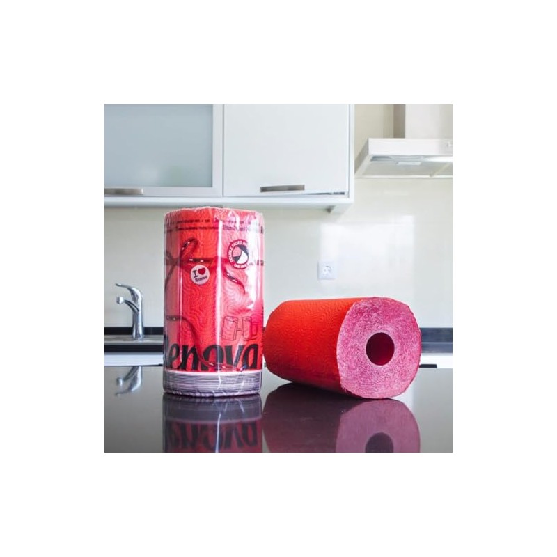 Generic Renova Red Kitchen Paper Towel Jumbo Roll 2 Ply