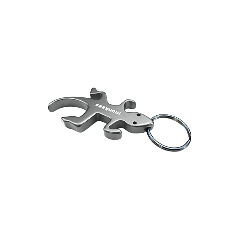 munkees Key Ring Lizard Bottle Opener Silver 34111, silver