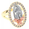 neXxtten Gold Tone Gold Plated Ring With Clear Rhinestone -