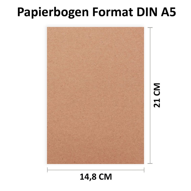 50 sheets DIN A5 paper - natural paper pink -