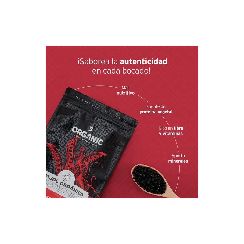 Frijol Negro Orgánico 2 Kg Alto Valor Nutricional B Life