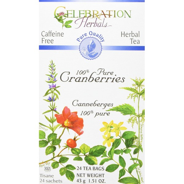 CELEBRATION HERBALS Cranberries Pure Quality 24, Count, Pack of 1