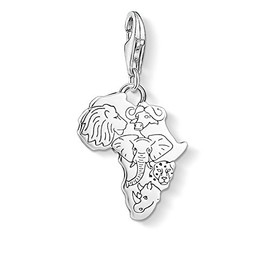Thomas Sabo Damen Charm-Anhänger Afrika 925 Sterling Silber 1417-637-21
