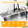 17.7inch Folding Faucet Mat for Kitchen Sink Splash Guard[7° Slope