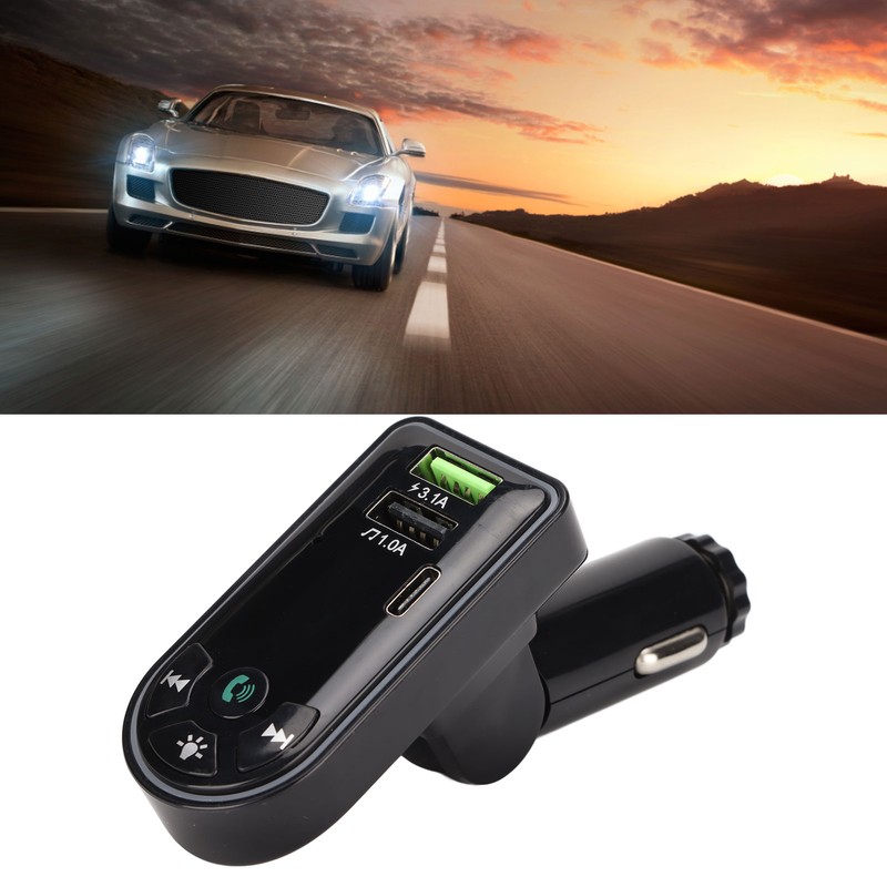 Car MP3 Player Hands Free Stereo Dual USB Charging Bluetooth