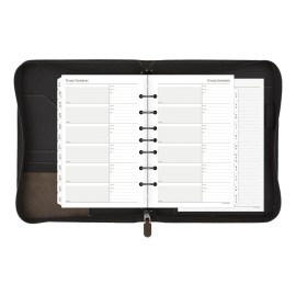 AT-A-GLANCE Desk Size Brown Planner Flexible Starter Set Undated Monthly Weekly Daily Pages