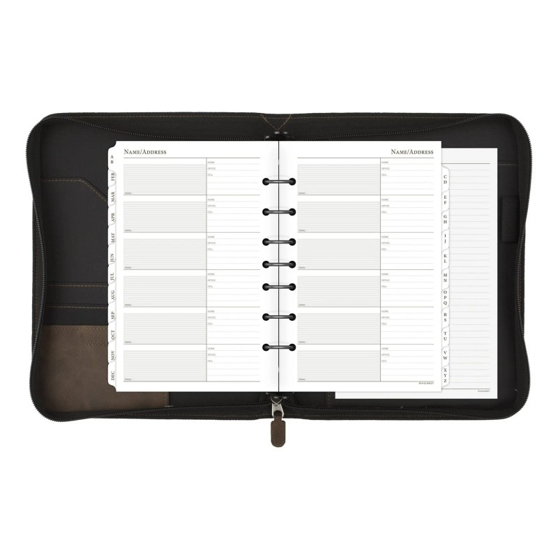 AT-A-GLANCE Desk Size Brown Planner Flexible Starter Set Undated Monthly